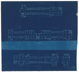 217628 Plattegronden van de te bouwen paviljoens I t/m IV van het Stads- en Academisch Ziekenhuis (Catharijnesingel ...